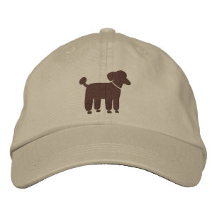 Brown Poodle Graphic Embroidered Baseball Cap