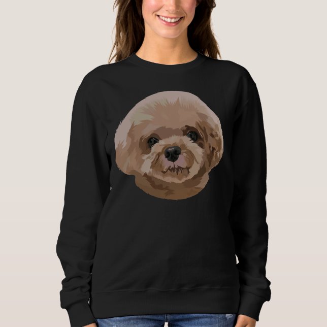 Brown Poodle Pupppy Sweatshirt (Front)