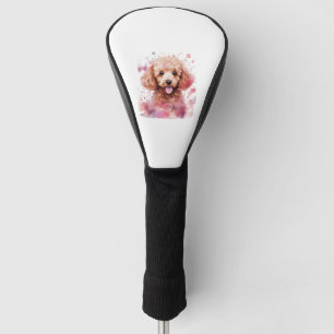 Brown Poodle Puppy, Baby Dog, Color Splashes, Wate Golf Head Cover