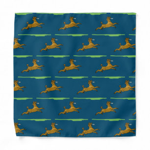 Brown Poodle with Frisbee  Bandana