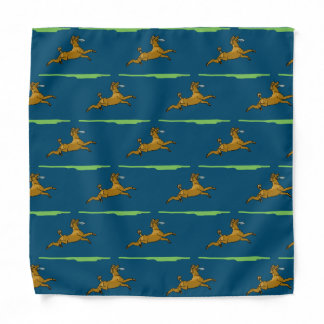 Brown Poodle with Frisbee  Bandana