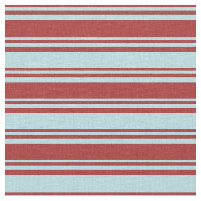 Brown & Powder Blue Striped/Lined Pattern Fabric (Close Up)