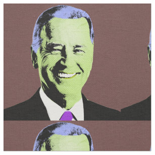 Brown President Biden Pop Art Fabric