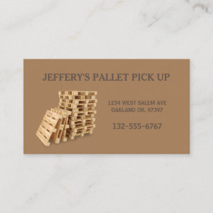 Brown Professional Wood Pallet Crate Business Card