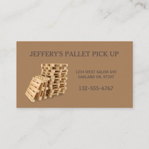 Brown Professional Wood Pallet Crate Business Card