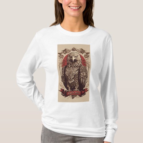 Brown  Proud Mexican Eagle T_Shirt Designs