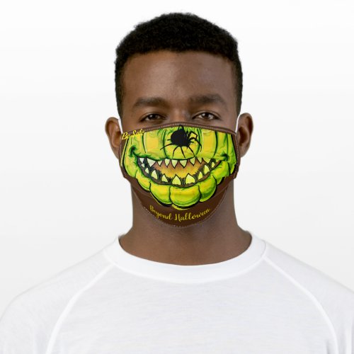 Brown Pumpkin Smile Halloween Funny Adult Cloth Face Mask