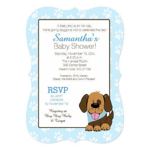 Dog Baby Shower Invitations 7