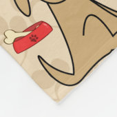 Brown Puppy Dog Design Personalize Fleece Blanket (Corner)