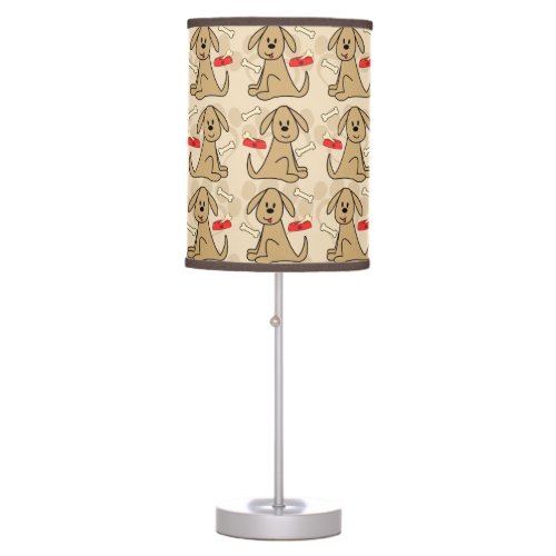 Brown Puppy Dog Design Table Lamp