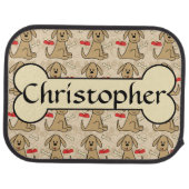 Brown Puppy Dog Graphic Design Personalize Car Mat (Rear)