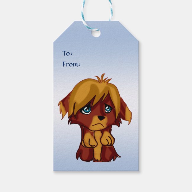 Brown Puppy Dog Pack of Gift Tags