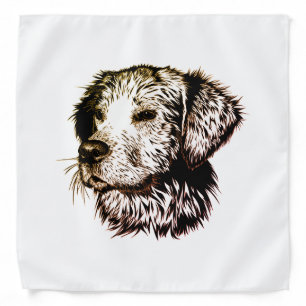 Brown Puppy Sketch Bandana
