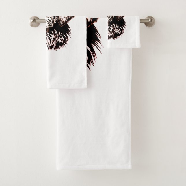 Brown Puppy Sketch  Bath Towel Set (Insitu)