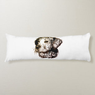 Brown Puppy Sketch  Body Pillow