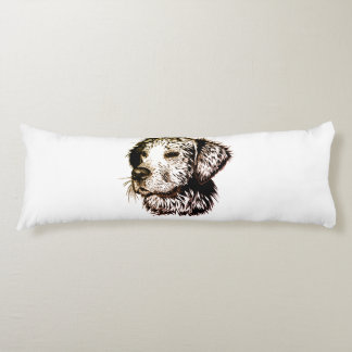 Brown Puppy Sketch Body Pillow