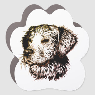 Brown Puppy Sketch  Car Magnet