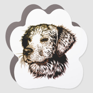 Brown Puppy Sketch  Car Magnet
