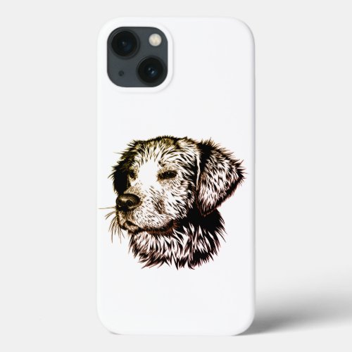 Brown Puppy Sketch  iPhone 13 Case