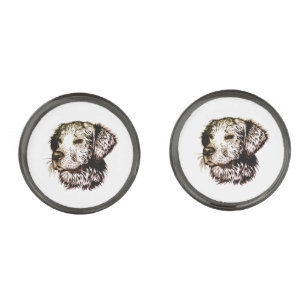 Brown Puppy Sketch  Cufflinks