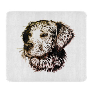 Brown Puppy Sketch  Cutting Board