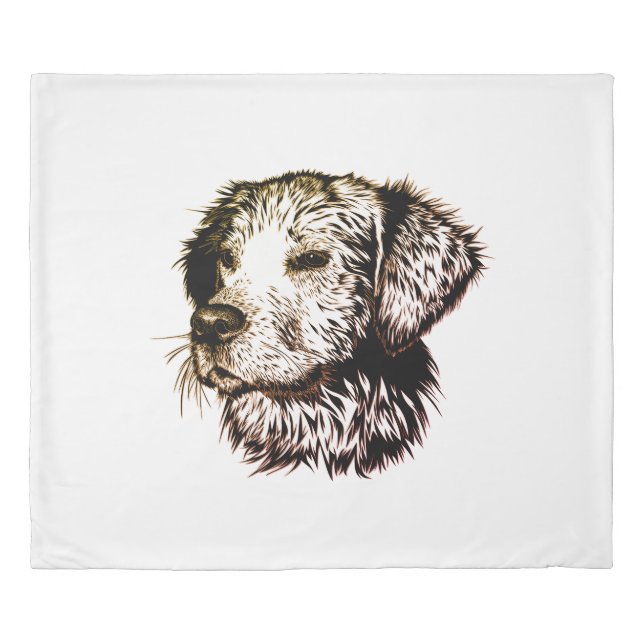 Brown Puppy Sketch  Duvet Cover (Front)