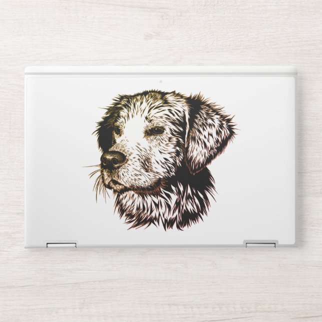 Brown Puppy Sketch  HP Laptop Skin (Front)
