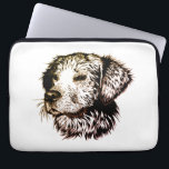 Brown Puppy Sketch Laptop Sleeve<br><div class="desc">A young dog sketched in brown - head portrait</div>
