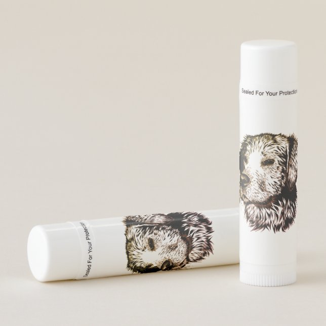 Brown Puppy Sketch  Lip Balm (Front)