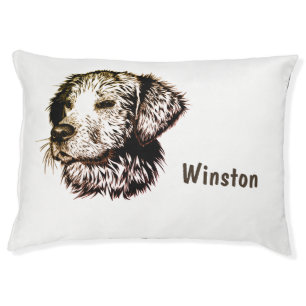 Brown Puppy Sketch Pet Bed