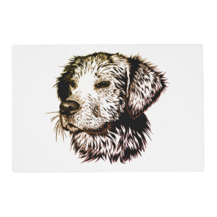 Brown Puppy Sketch Placemat