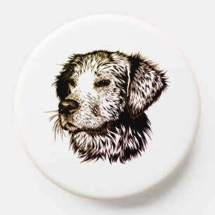 Brown Puppy Sketch  PopSocket