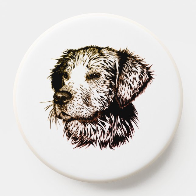 Brown Puppy Sketch  PopSocket (Popsocket)