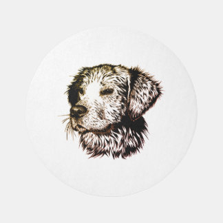 Brown Puppy Sketch Rug