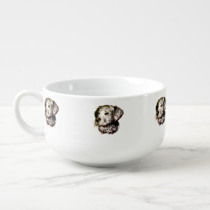 Brown Puppy Sketch  Soup Mug