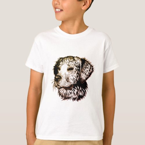 Brown Puppy Sketch  T_Shirt
