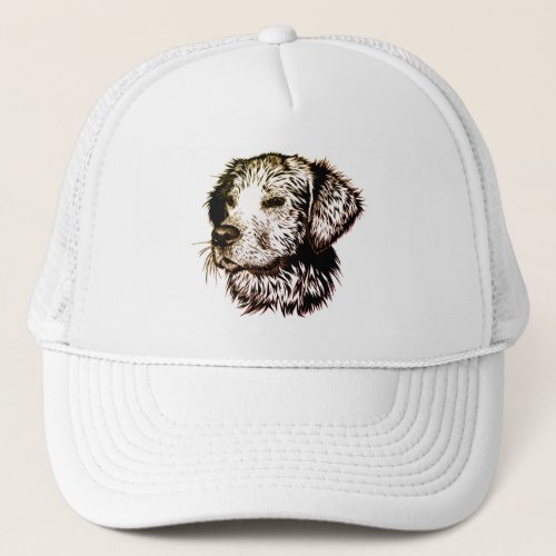 Brown Puppy Sketch  Trucker Hat