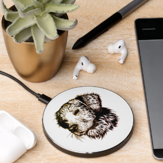 Brown Puppy Sketch  Wireless Charger