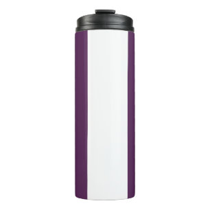 Brown, purple and white stripes thermal tumbler