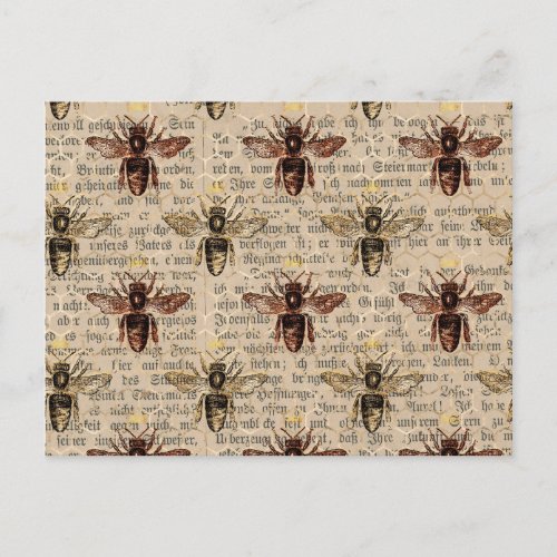 Brown Queen Bee Postcard