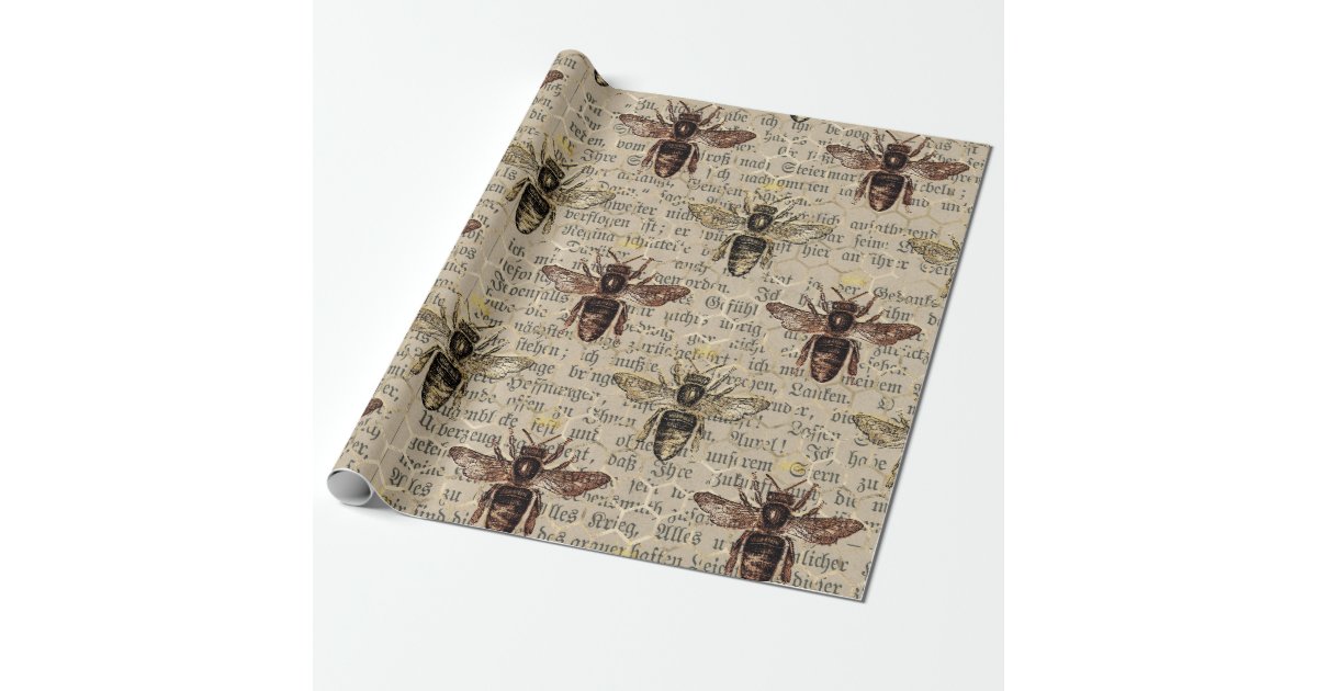 Honey Bee Beekeeping Giftwrap Wrapping Paper