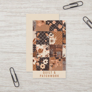 Brown Quilt Patchwork Handmade Clothing Business Card