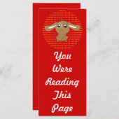 Brown Rabbit Bokmark Template (Front/Back)