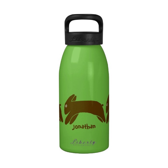 Brown Rabbit Customizable Kids Reusable Water Bottle 