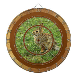 Brown Rabbit Dartboard With Darts