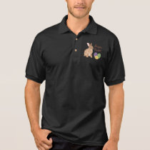 Brown Rabbit Happy Easter Polo Shirt