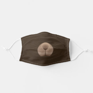 Brown Rabbit Nose Adult Cloth Face Mask