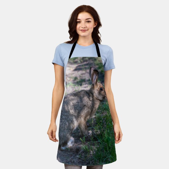 Brown Rabbit, Resting in Nature Apron (Worn)