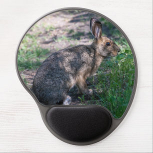 Brown Rabbit, Resting in Nature, Wildlife Gel Mouse Pad