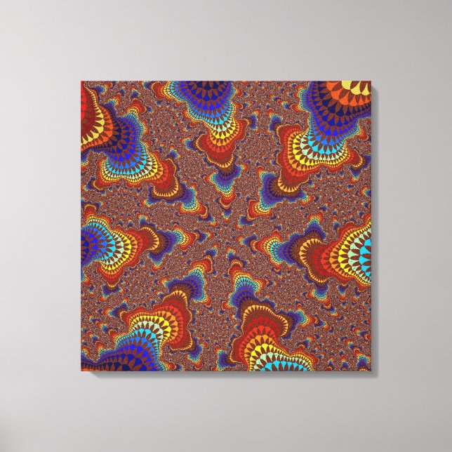 Brown Rainbow Starburst Canvas Print (Front)